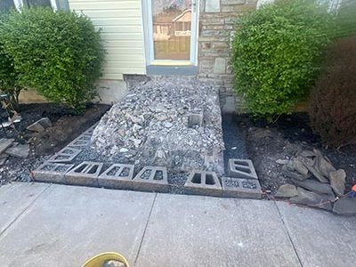 Front Door Step Installation