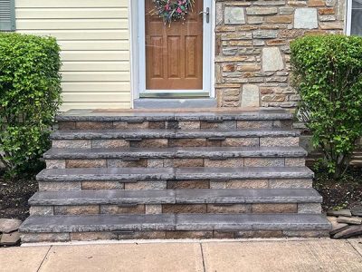 Residential Stone Step Installation
